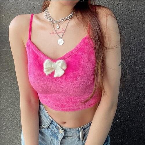 Fashion Bowknot Camis Top Womens Girls Sweet Camis Camisole Summer Sexy Ladies Crop Top Tank Tops