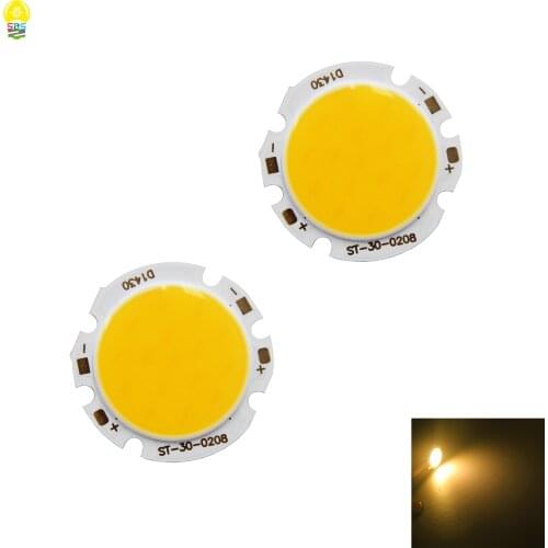 New 30mm Round LED COB Light Source 3W 6V 500mA Warm White 3000K Ra80 for Indoor Restaurant Desk Lamp DIY Bulb