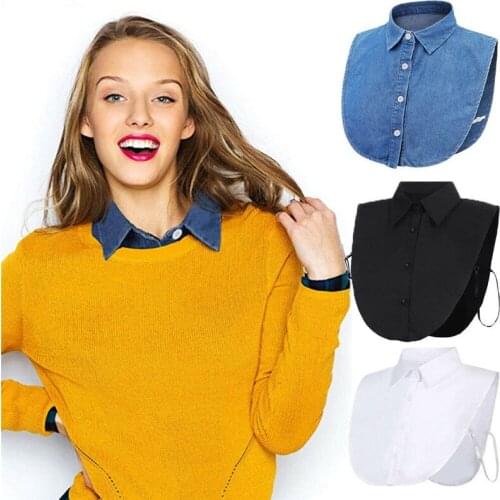 New Detachable Peter Pan Women Lapel Shirt Fake False Collar Choker Necklace Ties