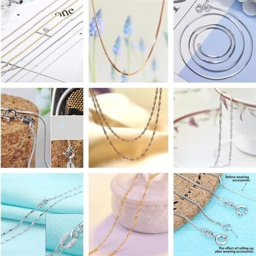 MEETSOFT Romantic 925 Silver 5pcs/lot Miminlist variety of styles Necklace of DIY handmade for women Party wholesale Gift