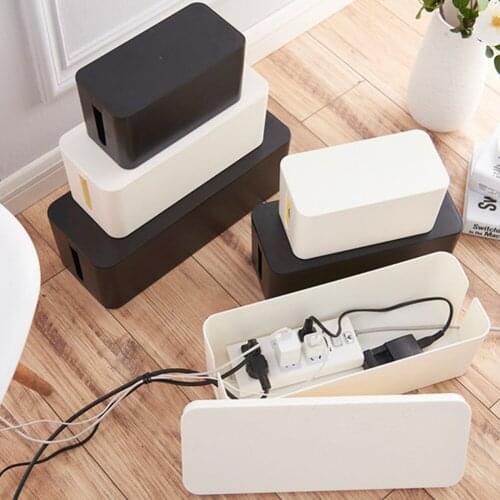PP Removable Convenient Cable Tidy Storage Box With Lids Power Switch Storage Box Organizer Heat Dissipation Prevent Dust Safety