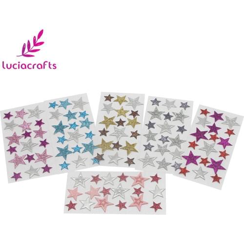 SALE Lucia crafts 1 sheet/6 sheets 5.5*11cm Star Shape Sticker Multi size DIY Self adhesive Diary Scrapbooking Decoration C0816