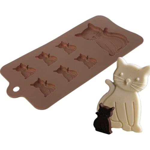 Cat Silicone Cake Mold DIY Chocolate Jelly Mousse Fondant Mould Bakeware Tools