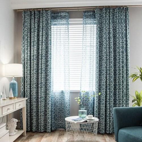 Blackout Curtain for Living Dining Room Nordic Geometric Bedroom Kitchen Printing Blackout Curtains Ready Made Cortinas Curtains