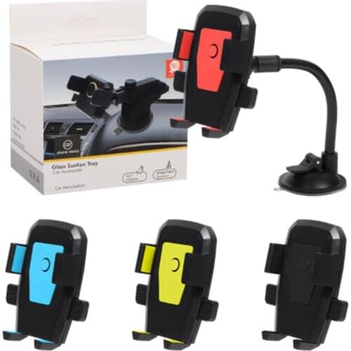 Universal Car Phone Holder Bracket Mount Cup Holder Universal Car Mount Mobile Suction Windshield Phone Locking Car-Accessories