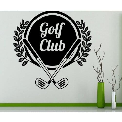 Wall Decal Golf Club Logo Vinyl Sport Art Sticker Removable Mural Bedroom Living Room Home Decor House Wallpaper Poster WW-163