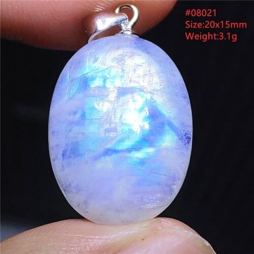 Genuine Natural Blue Light Moonstone Gemstone Women 30x21x9mm Rare Clear Oval Pendant Moonstone Oval Necklace Rare Jewelry AAAA