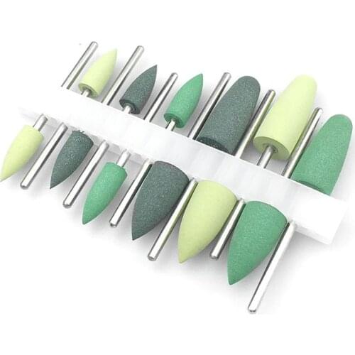 12pcs/set Dental SILICONE Polishers Resin Base Acrylic Polishing Burs 2.35mm