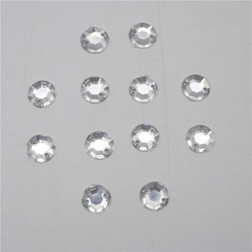 1800pcs Double hole Clear Acrylic Diamond Weeding Party Decoration Handcraft DIY accessories Bride/Cloth Decoration