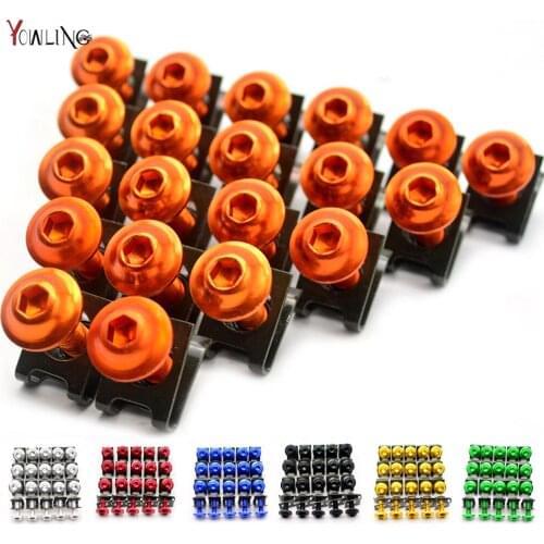 20 pieces high quality orange 6mm cnc motorcycle accessories fairing bolts screws For 390 200 125 RC 390 200 125