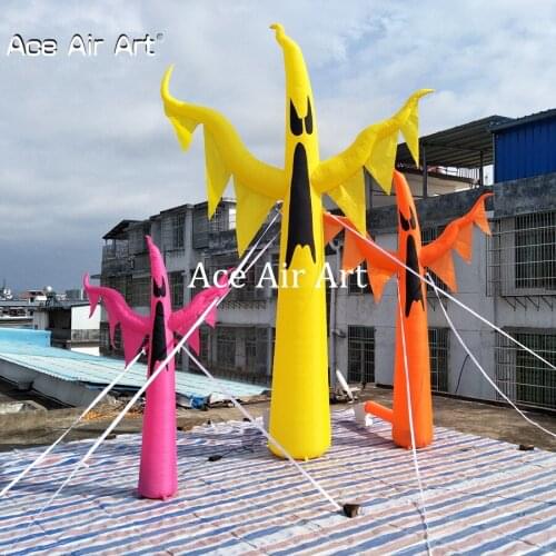 3 pcs/lot ghosts inflatable Halloween ghost Scary ghost monster with led light for All Saints' Day party yard decoration