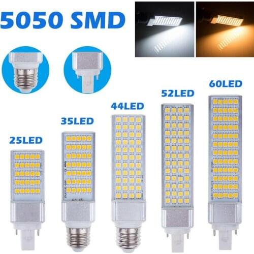 5W 7W 9W 11W 13W 15W G24 LED Bulb E27 Lighting Bulb Bombillas Light Replace Fluorescent Lamp AC85-265V LED Horizontal Plug Light