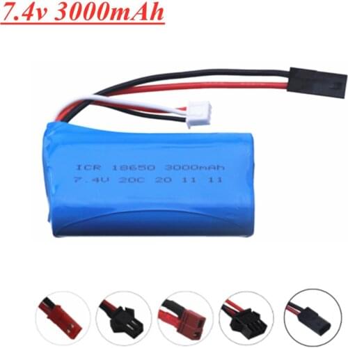18650 2s 7.4v 3000mah Battery For Q46 Wltoys 10428 12428 12423 MJX T40 T40C F39 F49 T39 Syma 822 BG1518 BG1513 BG1515 RC Drone