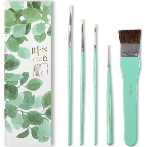 Watercolor brush set animal hair painting beginners hand-painted hook line pen round head acrylic oil painting art supplies