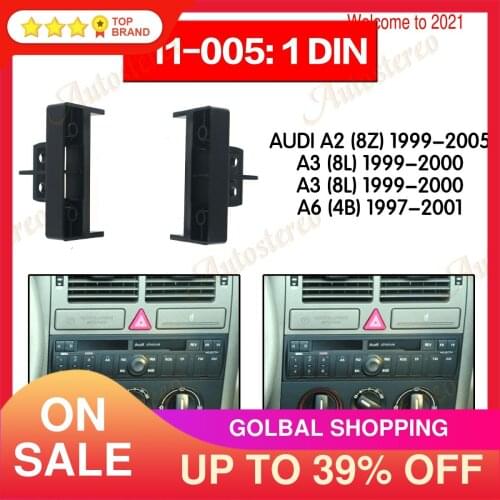 Car Audio Fascia for 1998-2003 AUDI TT/1999-2002 AUDI A2 A4 Stereo Dashboard Install Fascia Face Plate Surround Panel DVD Frame