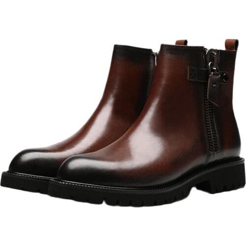 Martin boots, thick-soled booties, high-top leather, cowhide boots, Winter Suede to keep you warm