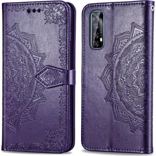 Wallet Case For Oppo Realme 7 Case Floral Filp Leather Cover For Oppo Realme 7 6 Pro C3 C12 Q2 Case For Oppo Realme 7 Cover Book