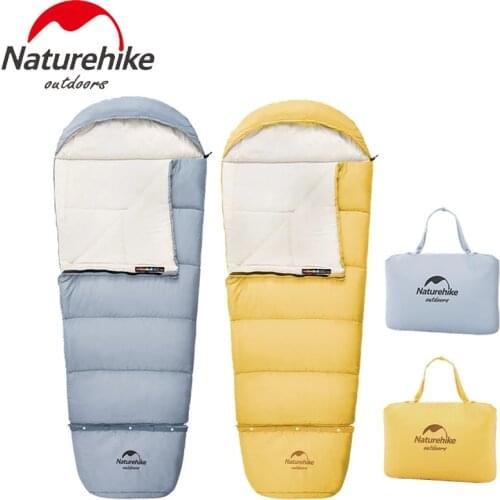 Naturehike Childrens Camping Sleeping Bag Outdoor Travel Lengthen Splicing Camping Hiking Warm Envelope Cotton Sleeping Bag