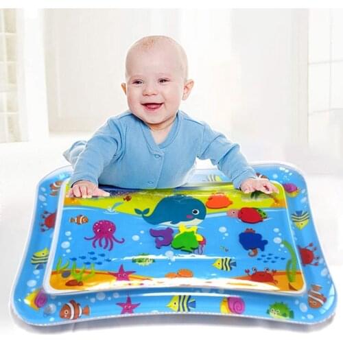 Baby Water Play Mat Tummy Time Toys For Newborns Playmat PVC Toddler Fun Activity Inflatbale Mat Infant Toys Seaworld Carpet