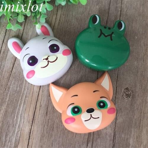 Imixlot Cute Cartoon Contact Lens Case Creative Rabbit Frog Pig Design Personality Travel Lenses Box Container Spectacle Cases