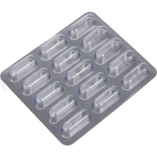 15 holes Capsules Blister Pack Size 2 capsules,1000 pcs Capsule Blister Packing Sheet