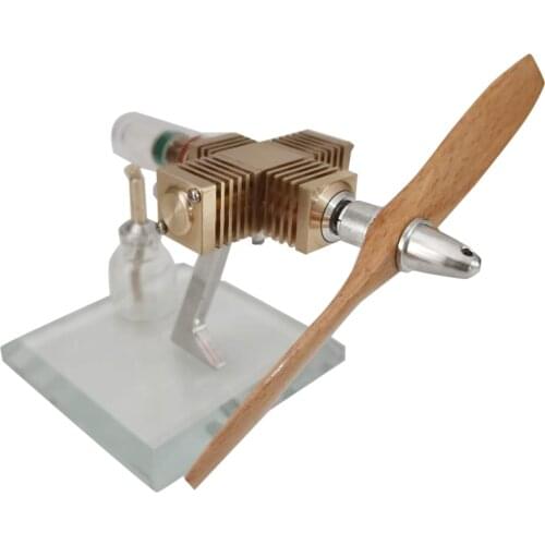 Propeller Aircraft Head Shape Stirling Pocket Engine Model Toy