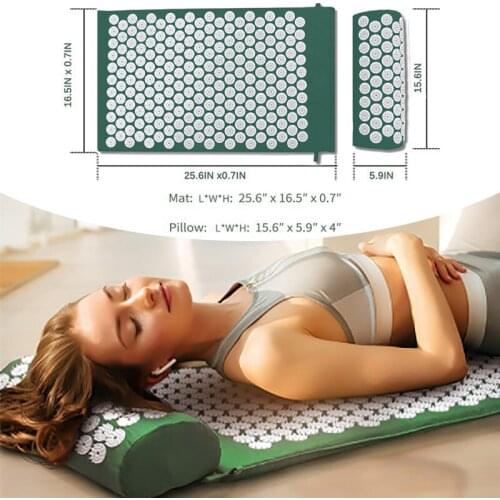 Yoga Massage Mat Acupressure Massager Spike Mat Massage Cushion Pads Home Health Back Neck Foot Massager Pillow Pain Relieve