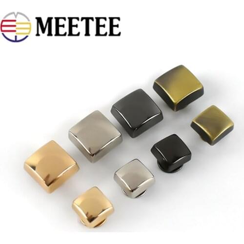 20Pcs Square Handbag Rivets Stud Screw Metal Buckles Bag Studs Nail for Leather Craft Belt Wallet Bag Decor Hardware Accessories