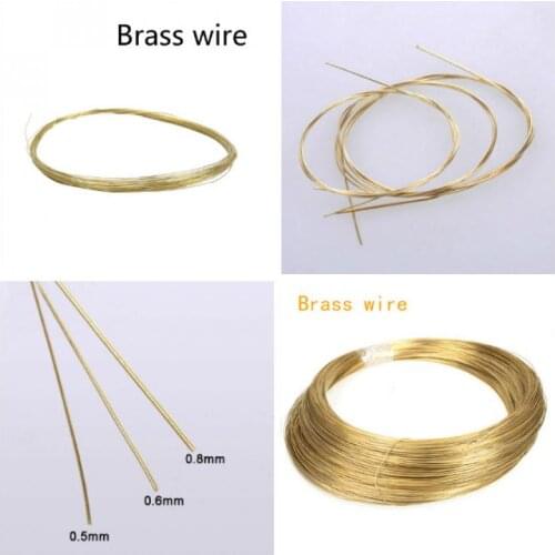 1pcs Brass Wire Line DIY Wires Material Diameter 0.5mm 0.6mm 0.8mm 1mm , Length 10Meter