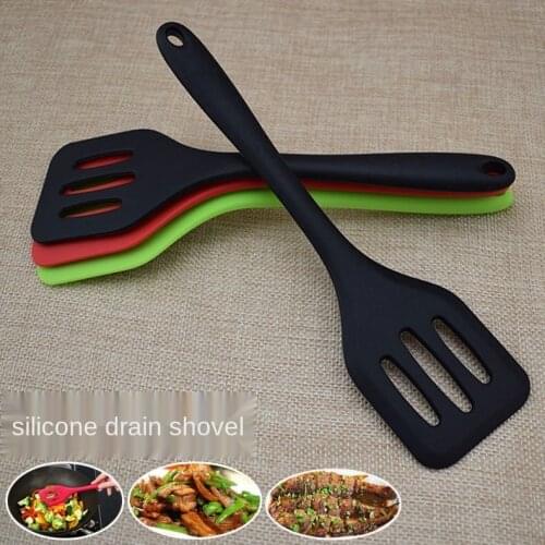 Small Turnkey Handle One-piece Silicone Leakage Shovel Titanium Stirring Spade Fried Pancake Turner Kitchen Cooking Tools