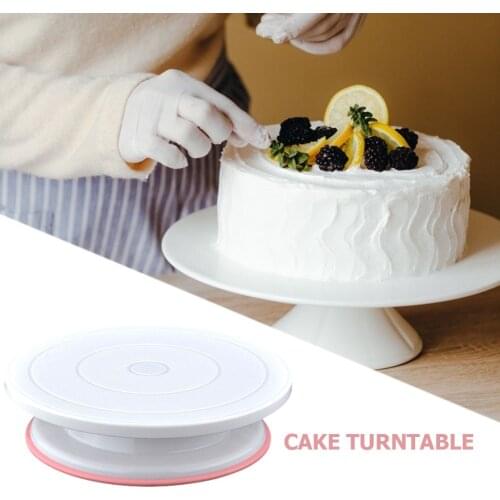 Anti Slip Cake Plate Turntable Rotating Round Cake Stand Rotary Table DIY Pan Decorating Kitchen Baking Pastry Tools
