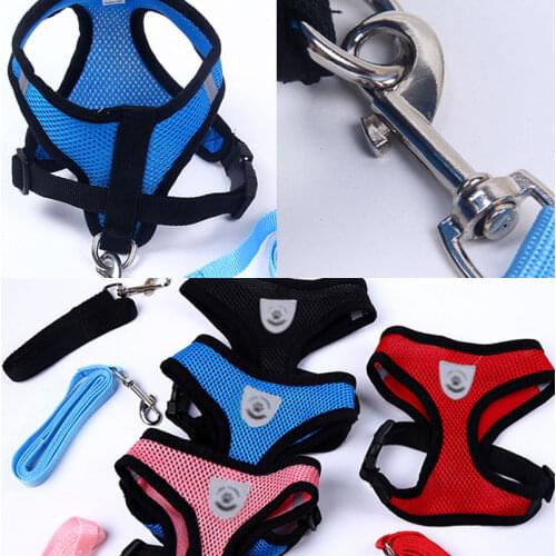 Nylon Mesh Cat Harness And Leash Breathable Kitten Cats Harnesses Small Dog Puppy Harness For French Bulldog Chihuahua Pug
