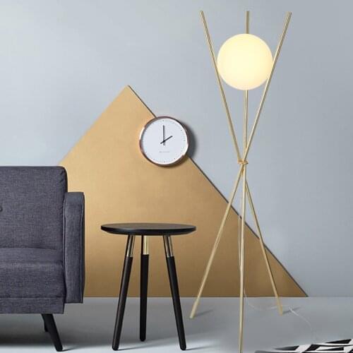 Nordic light luxury three-pronged floor lamp living room study bedside bedroom floor lamp creative lamp modern minimalist lamp