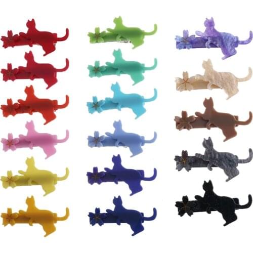 Mi Dairy Brand New Seventeen Cat Playing Cherry Blossom Alligator Clips Japanese Cute Barrettes Hair Headwear