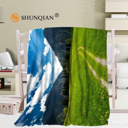 Custom Bavarian Alps Blanket Office Sofa Blanket Portable Soft Blanket Bed Plane Travel Adult Home Blanket