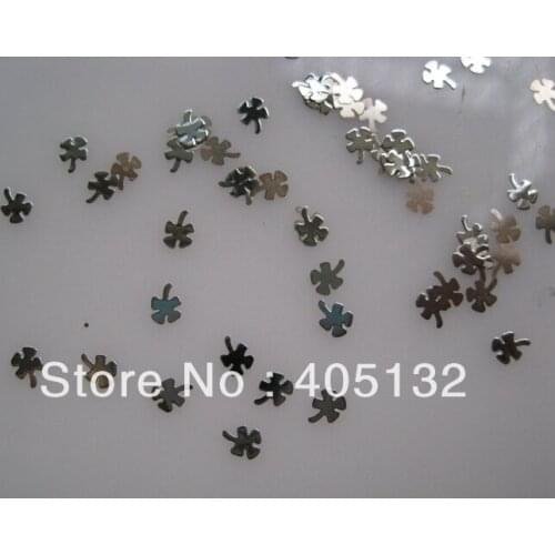 Approx. 1000pcs/bag Metal SilverLeaf Design Non-adhesive Metal Slices Nail Art Decoration MS-234-1