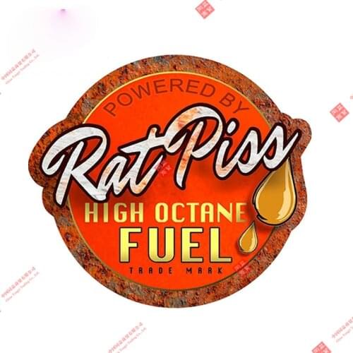 Selling Rat Rod Rat Piss High Octane Fuel Decal Car Window Truck Door Bumper Decals Car Stickers Motorcycle Off-road Laptop