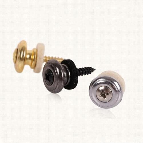Guitar Strap Pin Non Slip Guitar Bass Strap Pins Tail Nail Lock Button Pegs Screw Flat Heads Guitar Parts Accessories