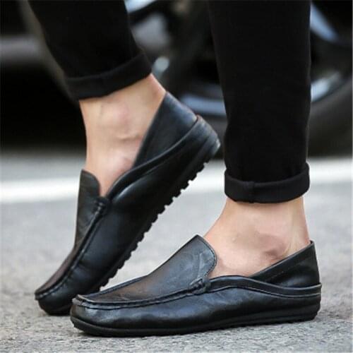 KipeRann comfortable handmade shoes casual mens flat shoes design mens driving shoes soft bottom leather mens dance shoes