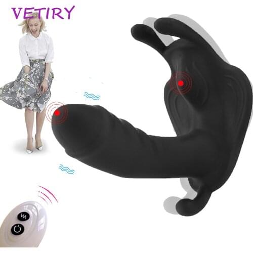 Wearable Dildo Vibrator Remote Control Panties Vibrators G Spot Orgasm Sex Toys for Women Clit Vagina Stimulate USB Charging