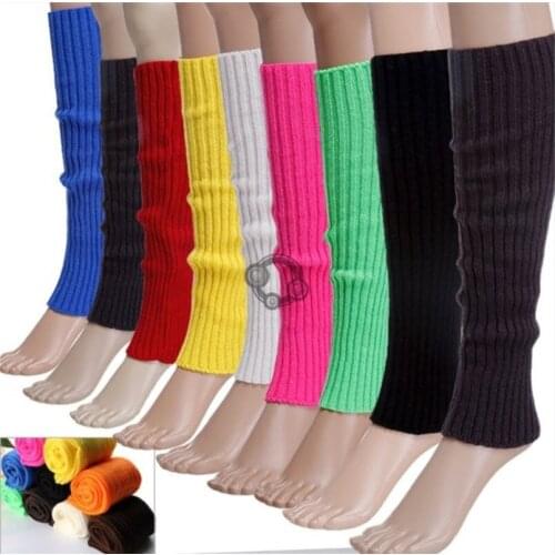 High Socks Women Pure Colour Boot Cuffs Warmer Wool Knit Leg Stocks Winter Cotton Long Socks Over Knee Girls 2020 Adult Socks