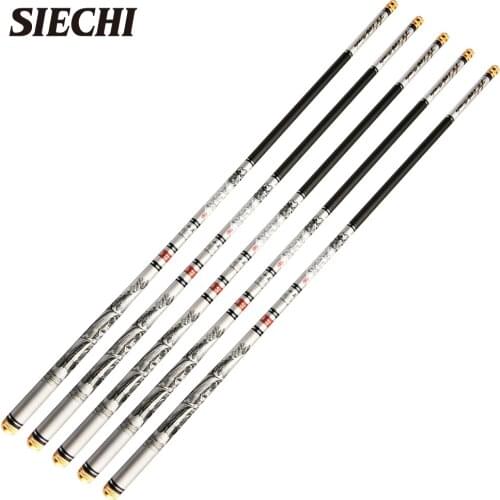 SIECHI High Quality Telescopic Fishing Rod Carbon Fiber Casting Rods 3.6m-7.2m Hand Freshwater Feeder for Carp Fishing