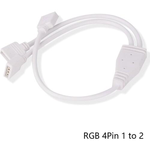 1PCS 4PIN 5PIN 1 to 2 /3 RGB RGBW led strip Light Splitter connector RGB RGBW led strip extension wire cable for 10mm