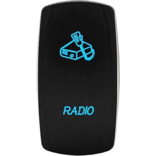 12-24V Car RADSIO 12V 20A Toggle Rocker Switch Blue LED Light 5Pin ON OFF