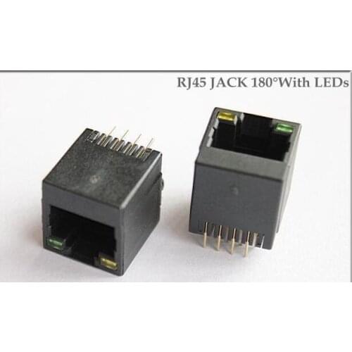 30pcs RJ45 5224 vertical plastic illuminated with light network outlet female vertical line with light