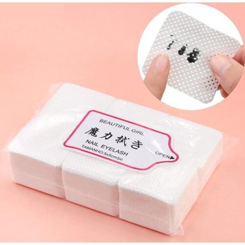 300pcs/540Pcs Lint-Free Nail Polish Remover Cotton Wipes Cleaner Paper Pad Hand Napkin Nails Polish Art Cleaning Manicure Tools