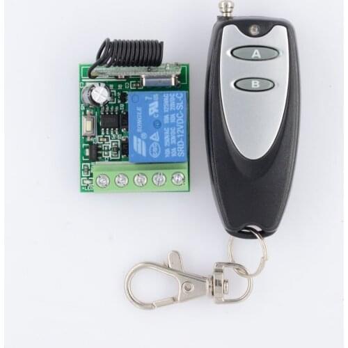 Wireless Door Access Openner Button Remote Switch DC 12V 1CH NO COM NC 10A Relay Contact Radio Switches Time Delay OFF