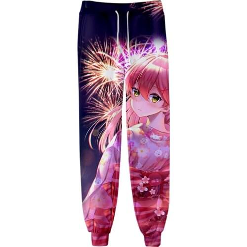 HOLOLIVE VTuber Sakura Miko 3D Men/Women Neutral StyleThreaded Bunched Trousers Japan Kawaii Threaded Bunched Leg Pants