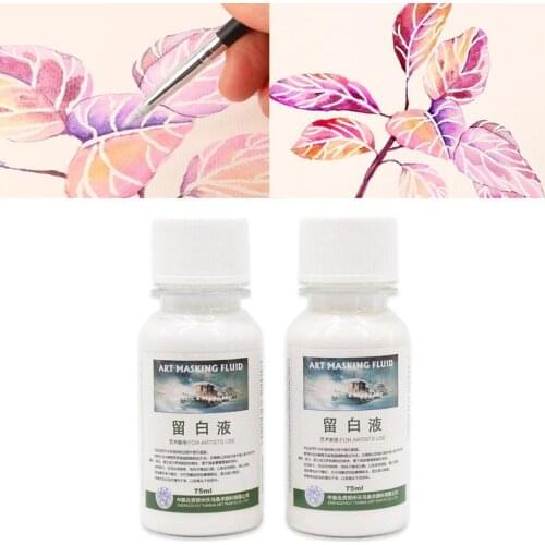 Art Masking Fluid Hite Stay White Liquid Pigment Cover Liquid Needle School Supplies Stationery Tube Watercolor Office White