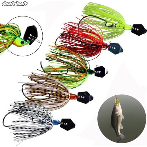 QualyQualy 3pcs 14g Spinner Bait Fishing Lure Buzzbait Bass Bait Artificial rubber Skirt Lure For Bass